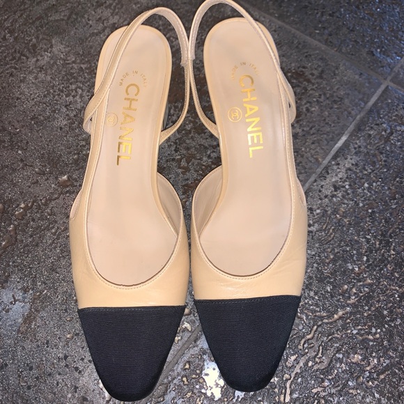 slingbacks beige